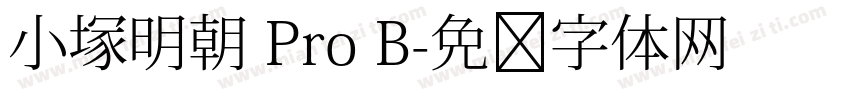 小塚明朝 Pro B字体转换